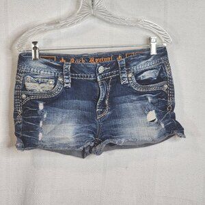 Rock Revival Cotton Elastane Authentic Intellectual Property Caylin Shorts Sz 29